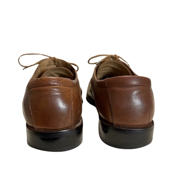 Stacy Adams Mens Brown Leather Oxford Dress Square Toe Shoe Size 9 M Prom Date - Picture 3 of 7